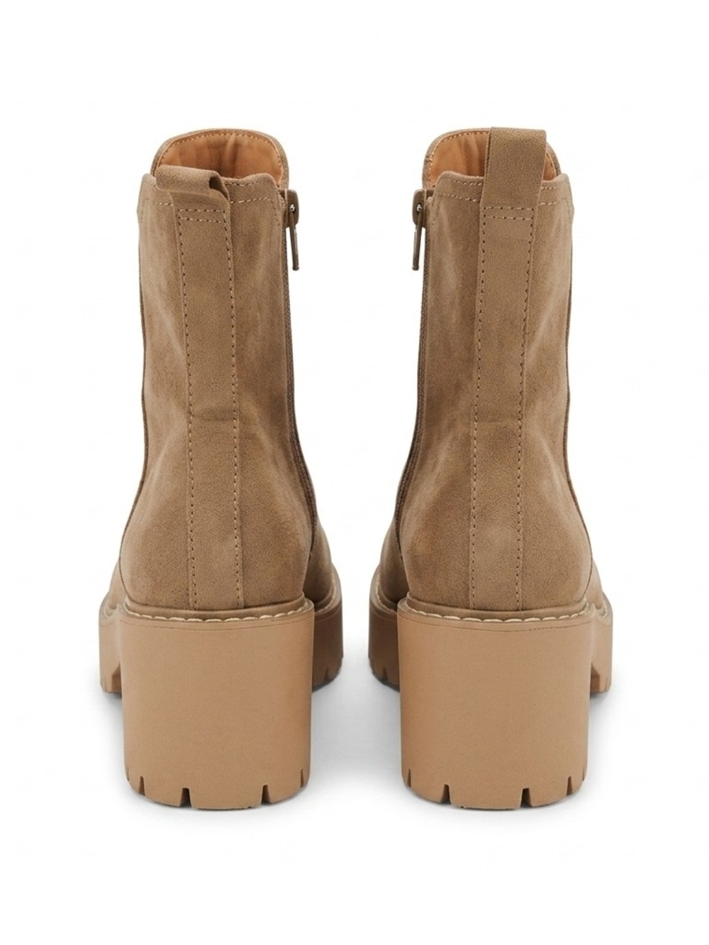Universal Thread Taupe Chunky Lug Sole Chelsea Boots Size 6.5 - Picture 3 of 16
